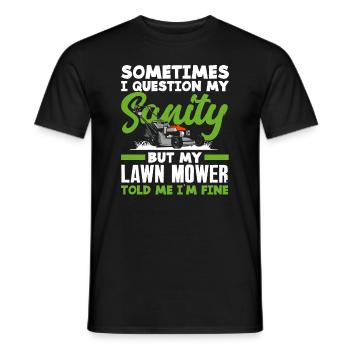 Landschaftsgärtner Vernunft Rasenmäher - Männer T-Shirt - Schwarz - Vorne - AI Model Male 178 light (178cm)
