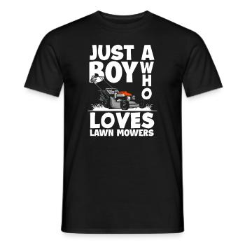 Paysagiste tondeuse à gazon garçon - T-shirt homme - noir - Devant - AI Model Male 178 light (178cm)