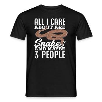 Schlange 3 Menschen - Männer T-Shirt - Schwarz - Vorne - AI Model Male 178 light (178cm)