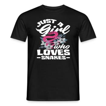 Schlange Mädchen Frauen - Männer T-Shirt - Schwarz - Vorne - AI Model Male 178 light (178cm)