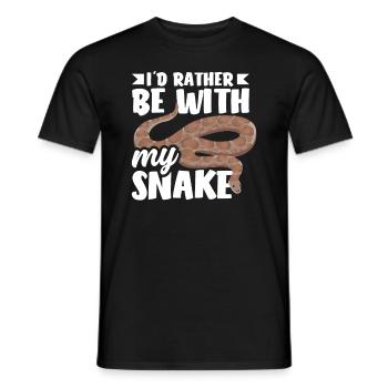 Schlange - Männer T-Shirt - Schwarz - Vorne - AI Model Male 178 light (178cm)