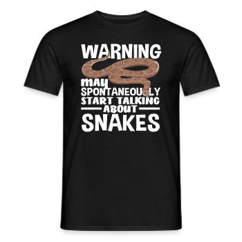 Schlange Warnung Spricht Über Schlangen - Männer T-Shirt - Schwarz - Vorne - AI Model Male 178 light (178cm)