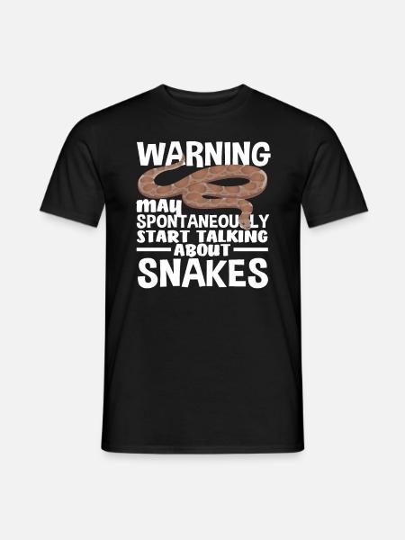 Snake Warning Talks About Snakes - Men's T-Shirt - black