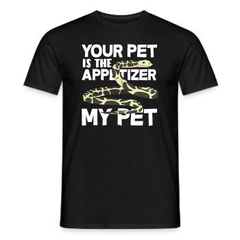 Schlange Haustier Lustiger Spruch - Männer T-Shirt - Schwarz - Vorne - AI Model Male 178 light (178cm)