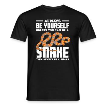 Schlange Tiere Tier Schlangen - Männer T-Shirt - Schwarz - Vorne - AI Model Male 178 light (178cm)