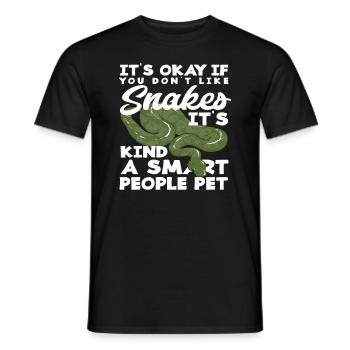 Schlange Intelligente Menschen Haustier - Männer T-Shirt - Schwarz - Vorne - AI Model Male 178 light (178cm)