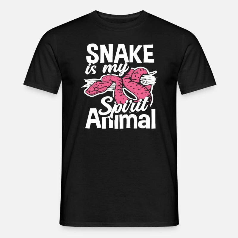 Schlange Lieblingstier - Männer T-Shirt - Schwarz