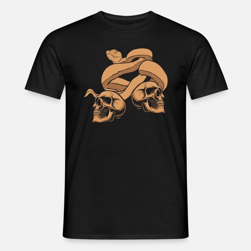 Schlangen - Männer T-Shirt - Schwarz