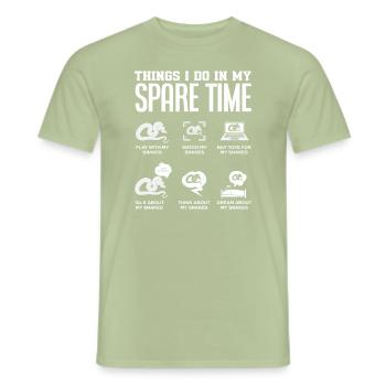 Schlange Freizeit - Männer T-Shirt - Sage - Vorne - AI Model Male 178 light (178cm)