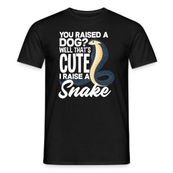 Schlange Bestes Haustier - Männer T-Shirt - Schwarz - Vorne - AI Model Male 178 light (178cm)