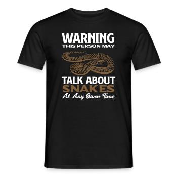 Schlange Spreche Über Schlangen - Männer T-Shirt - Schwarz - Vorne - AI Model Male 178 light (178cm)