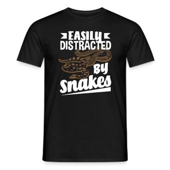 Snake Distracted - Men's T-Shirt - black - Front - AI Model Male 178 light (178cm)