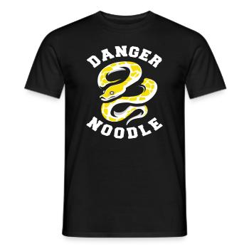 Schlange Gefahr Spruch - Männer T-Shirt - Schwarz - Vorne - AI Model Male 178 light (178cm)