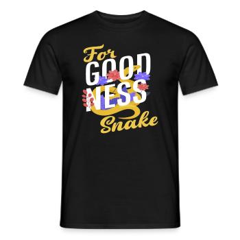 Schlange Lustiges Schlangen - Männer T-Shirt - Schwarz - Vorne - AI Model Male 178 light (178cm)