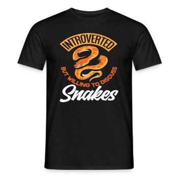 Schlange Introvertiert - Männer T-Shirt - Schwarz - Vorne - AI Model Male 178 light (178cm)