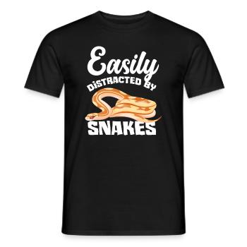 Einfach Abgelenkt Schlange - Männer T-Shirt - Schwarz - Vorne - AI Model Male 178 light (178cm)