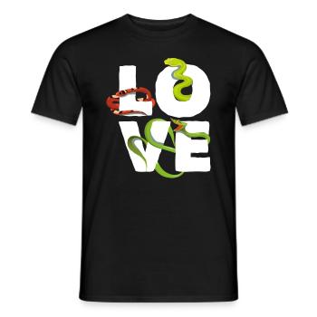 Schlangen Liebe - Männer T-Shirt - Schwarz - Vorne - AI Model Male 178 light (178cm)