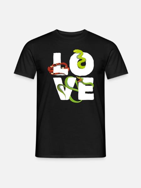 Snake Love - Men's T-Shirt - black