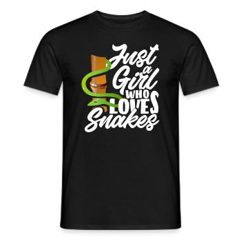 Schlangen Schlangenzüchterin Frau Mädchen - Männer T-Shirt - Schwarz - Vorne - AI Model Male 178 light (178cm)