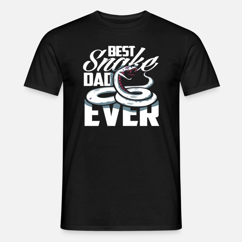 Bester Schlangen Papa - Männer T-Shirt - Schwarz