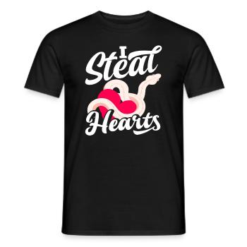 Schlange Stiehlt Herzen - Männer T-Shirt - Schwarz - Vorne - AI Model Male 178 light (178cm)