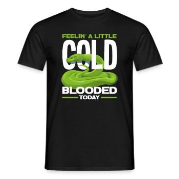 Snake Cold Blood - Men's T-Shirt - black - Front - AI Model Male 178 light (178cm)