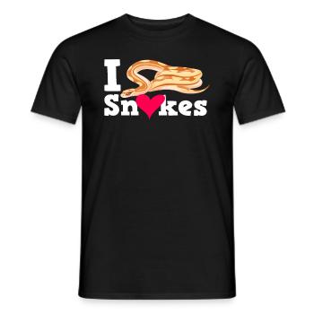 Ich Liebe Schlangen - Männer T-Shirt - Schwarz - Vorne - AI Model Male 178 light (178cm)