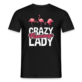 Flamant rose femme - T-shirt homme - noir - Devant - AI Model Male 178 light (178cm)