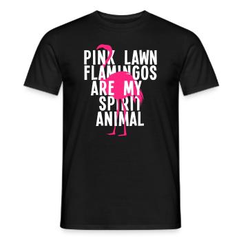 Flamingo Pink Bird Favorite Animal - Men's T-Shirt - black - Front - AI Model Male 178 light (178cm)