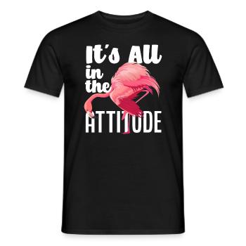 Réglage Flamingo - T-shirt homme - noir - Devant - AI Model Male 178 light (178cm)
