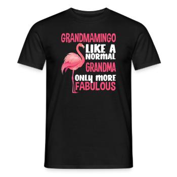 Flamingo Granny Fabulous - Men's T-Shirt - black - Front - AI Model Male 178 light (178cm)
