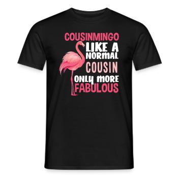 Flamingo Cousin Fabulous - Men's T-Shirt - black - Front - AI Model Male 178 light (178cm)