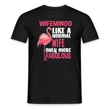 Flamingo Wife Fabulous - Men's T-Shirt - black - Front - AI Model Male 178 light (178cm)