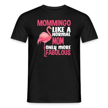 Flamingo Mama Fabulous - Men's T-Shirt - black - Front - AI Model Male 178 light (178cm)