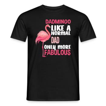 Flamingo Papa Fabulous - T-shirt homme - noir - Devant - AI Model Male 178 light (178cm)