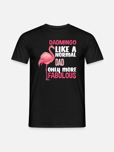 Flamingo Papa Fabulous - Men's T-Shirt - black