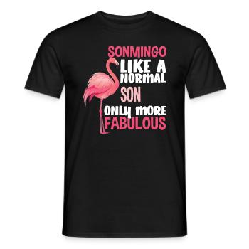 Flamingo Fabulous - Men's T-Shirt - black - Front - AI Model Male 178 light (178cm)