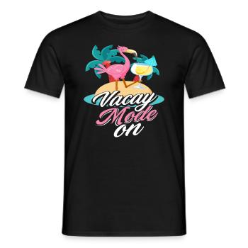 Flamingo Urlaub Modus An - Männer T-Shirt - Schwarz - Vorne - AI Model Male 178 light (178cm)