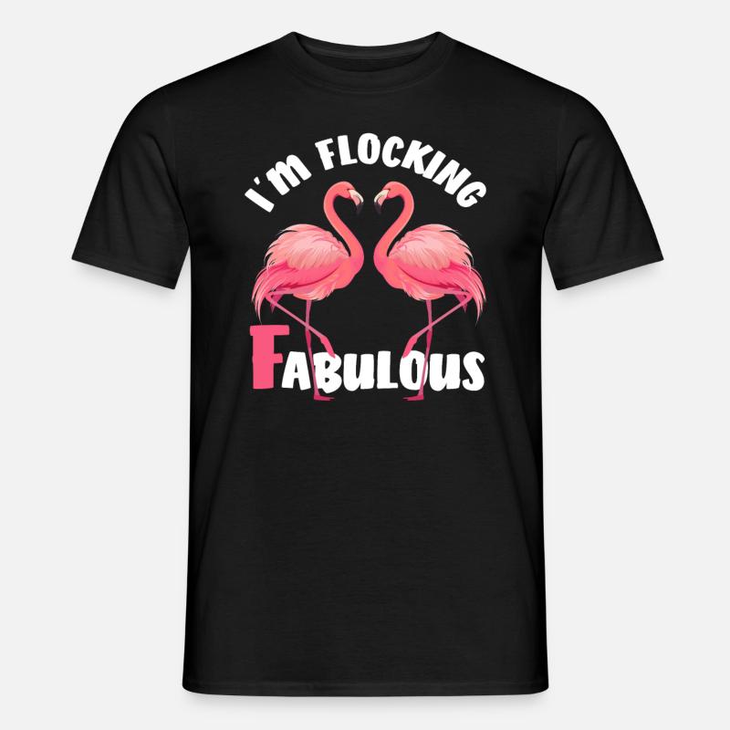 Flamingos - Männer T-Shirt - Schwarz