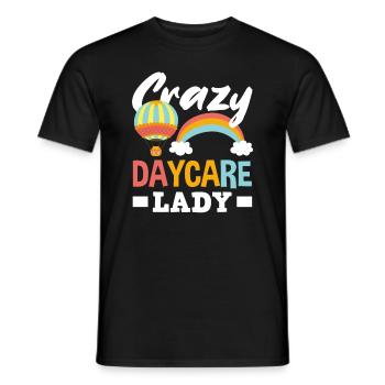 Crazy daycare lady - Men's T-Shirt - black - Front - AI Model Male 178 light (178cm)
