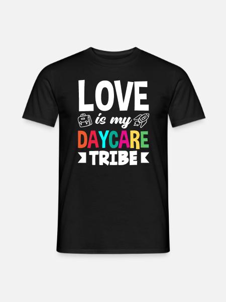 Love is my kindergarten tribe - Men's T-Shirt - black