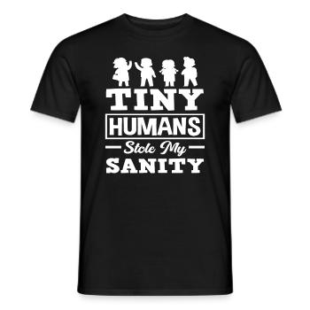 Little people stole my mind daycare - Men's T-Shirt - black - Front - AI Model Male 178 light (178cm)