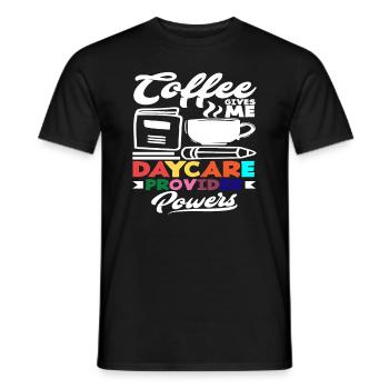 Coffee gives me day care workers - Men's T-Shirt - black - Front - AI Model Male 178 light (178cm)