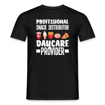 Professional Snack Distributor Day Care - Men's T-Shirt - black - Front - AI Model Male 178 light (178cm)