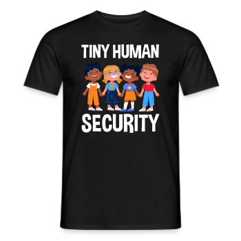 Little people safety daycare center - Men's T-Shirt - black - Front - AI Model Male 178 light (178cm)