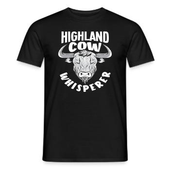 Highland Cow Whisperer Schottisches Hochlandrind - Männer T-Shirt - Schwarz - Vorne - AI Model Male 178 light (178cm)