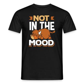 Highland Kuh Nicht In Der Stimmung - Männer T-Shirt - Schwarz - Vorne - AI Model Male 178 light (178cm)
