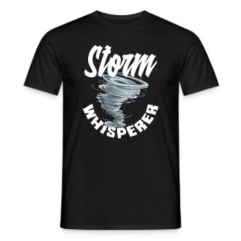 Storm Whisperer For Storm Chaser - Men's T-Shirt - black - Front - AI Model Male 178 light (178cm)