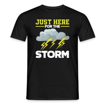 Nur Hier Für Den Sturm Sturmjäger - Männer T-Shirt - Schwarz - Vorne - AI Model Male 178 light (178cm)