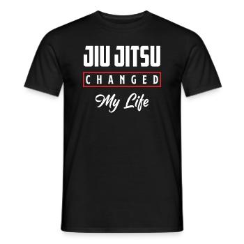 Jiu Jitsu Changed My Life - Men's T-Shirt - black - Front - AI Model Male 178 light (178cm)